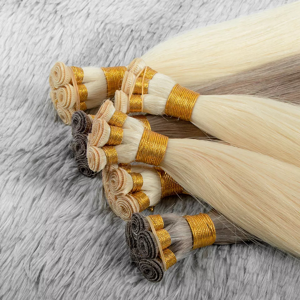 Factory Price Hand Tied Wefts Remy Human Hair Top Quality Hand Tied Weft Hair Extension